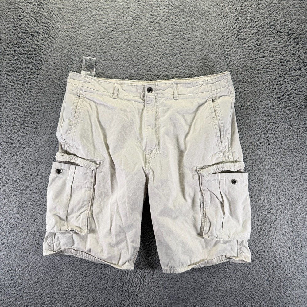 Levi's Shorts Mens 38 Beige Cotton Cargo Utility Workwear Travel Outdoor Summer